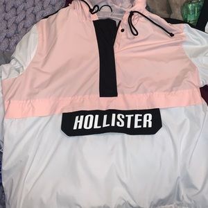 Pink hollister windbreaker